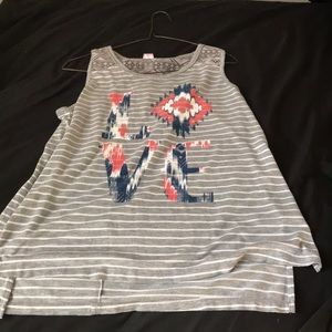 tank top with the saying love on it